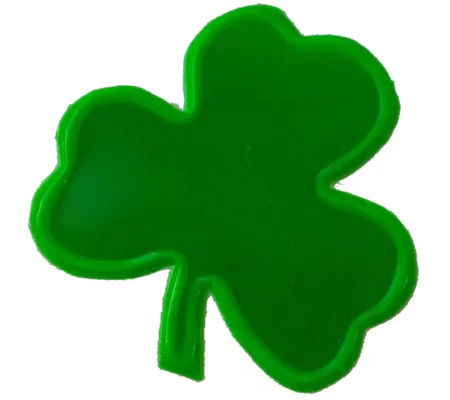 Fluorescent Green Reflexite Helmet Shamrock Irish 3 Leaf Clover