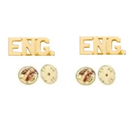 Collar Pins Insignia 5/16'' ENG Engineer Gold
