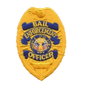 Bail Enforcement Officer Badge Patch Star Royal on Gold