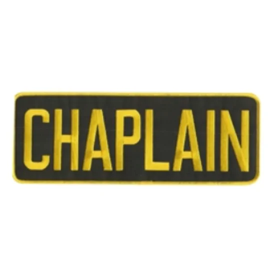 Chaplain Priest Back Patch Gold on Black