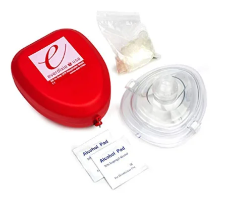 Adult Barrier CPR Mask with Case