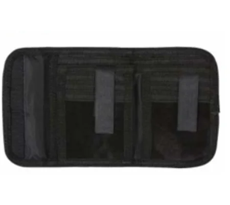Tri Fold Wallet Nylon Flip Out ID Holder Black