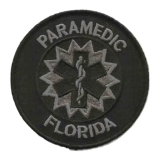 FL Florida EMT Emergency Paramedic Patch Subdued 4 Inch