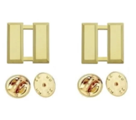 Captain Bars Collar Pins Insignia Gold