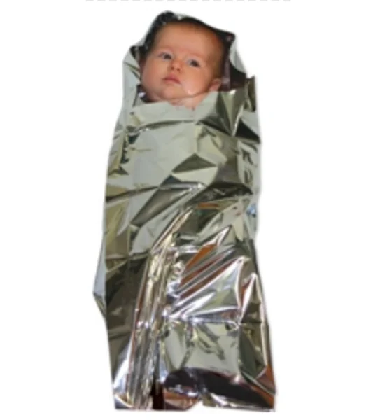 Sterile Emergency OB Foil Baby Infant Bunting Blanket Swaddler