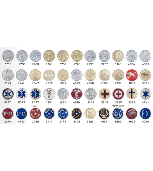 Ex Chief Round Disc Collar Insignia Set