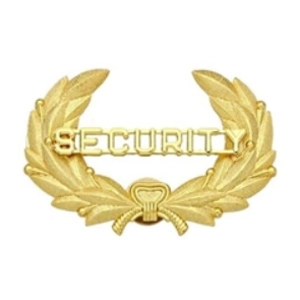 Security Officer Gold Hat Cap Badge