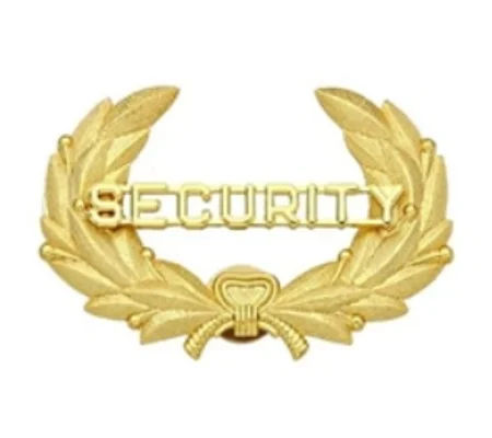 Security Officer Gold Hat Cap Badge
