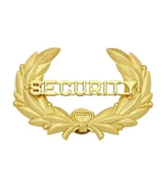 Security Officer Gold Hat Cap Badge