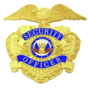 Security Officer Hat Cap Badge Gold