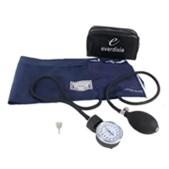 Thigh Size Pocket Aneroid Sphygmomanometer BP Cuff Navy