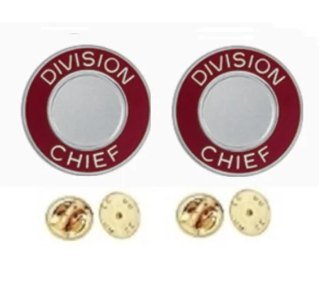 Division Chief Round Disc Collar Insignia Set