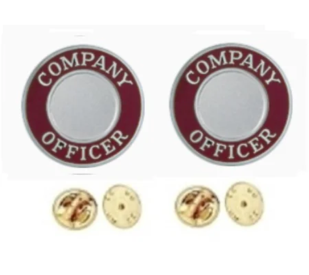 Company Officer Round Disc Collar Insignia Set