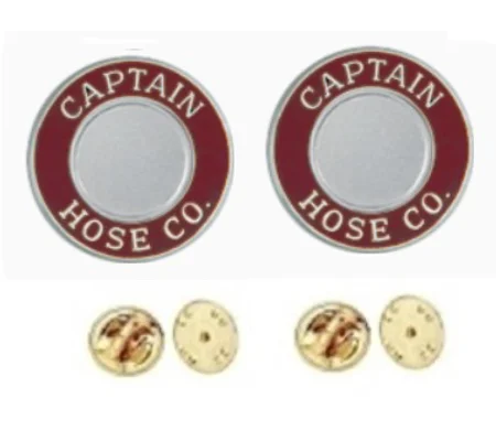 Captain Hose Co Round Disc Collar Insignia Set