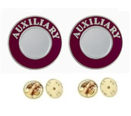 AuxiliaryRound Disc Collar Insignia Set
