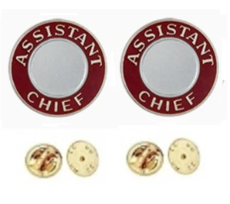 Assistant Chief Round Disc Collar Insignia Set
