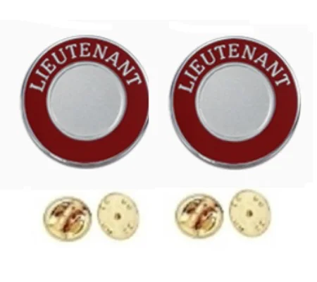 Lieutenant Round Disc Collar Insignia Set