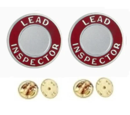 Lead Inspector Round Disc Collar Insignia Set