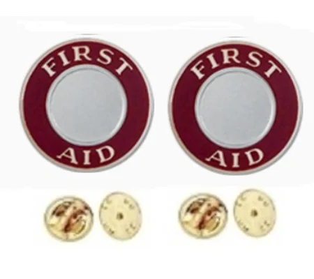 First Aid Round Disc Collar Insignia Set
