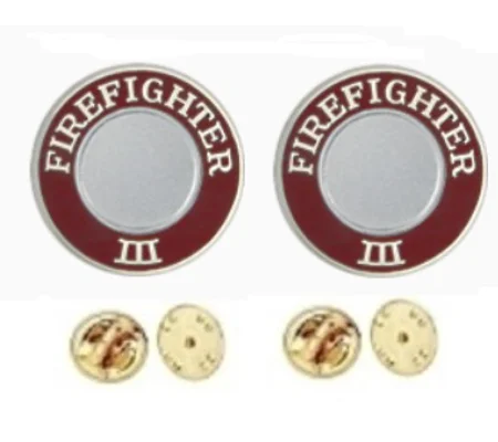 Firefighter III Round Disc Collar Insignia Set