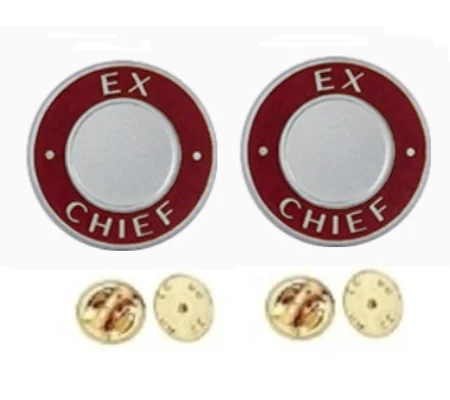 Ex Chief Round Disc Collar Insignia Set