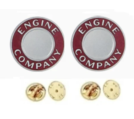 Engine Company Round Disc Collar Insignia Set
