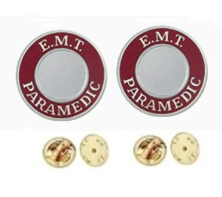 EMT Paramedic Round Disc Collar Insignia Set