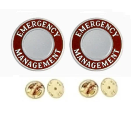 Emergency Management Round Disc Collar Insignia Set