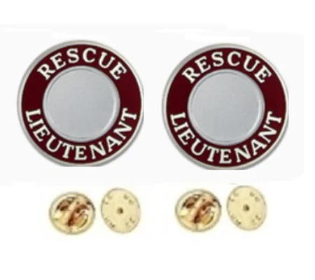Rescue Lieutenant Round Disc Collar Insignia Set