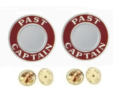 Past Captain Round Disc Collar Insignia Set
