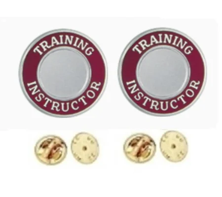 Training Instructor Round Disc Collar Insignia Set