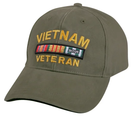 Deluxe Low Profile Cap Military Vietnam Veteran Olive Drab