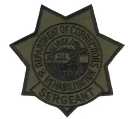 CA California Depar of Corrections Rehab Patch Star Sergeant Subdued