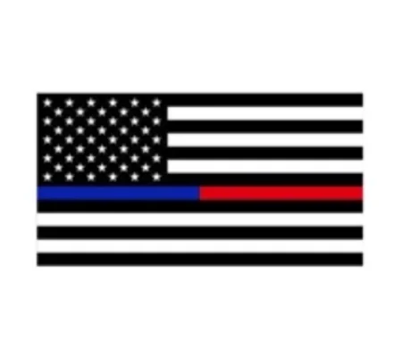 Thin Red Blue Line USA American Flag