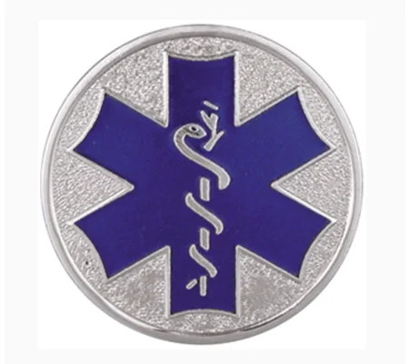 Round Disc Hat Pin Star of Life