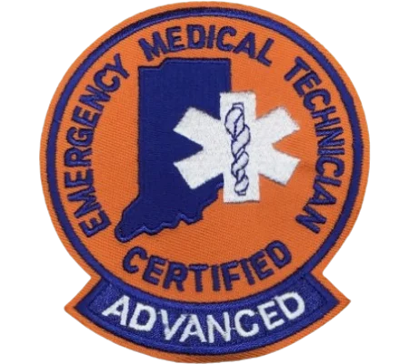 IN Indiana EMT Emergency Medical Certified Advanced Shoulder Patch