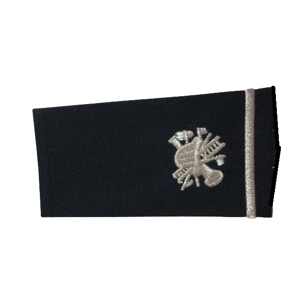 Silver Scramble Shirt Epaulette Shoulder Board Silver on Midnight