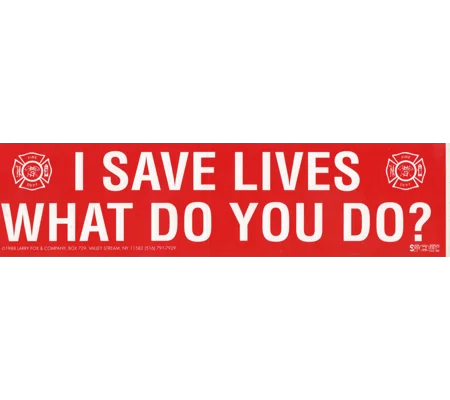 Vinyl Bumper Sticker I Save Lives What do You Do