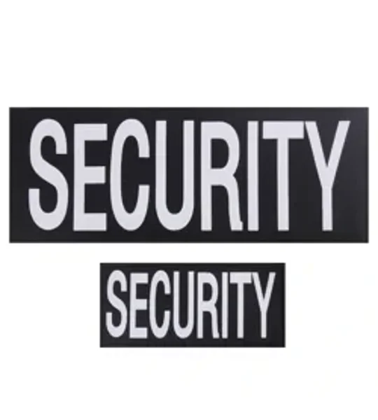 Security Patch Set White on Black Hook & Loop Velcro