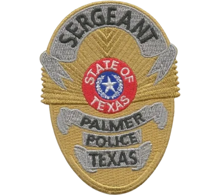 TX Texas State Palmer Police Sergeant Badge Patch