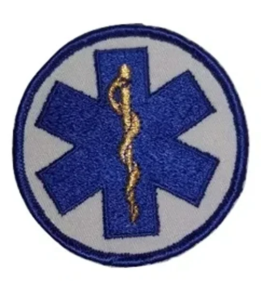 EMT Star of Life Medical Shoulder or Breast Round Patch