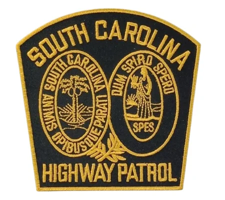 SC South Carolina Highway Patrol Police Shoulder Patch Gold