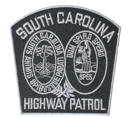 SC South Carolina Highway Patrol Police Shoulder Patch Grey