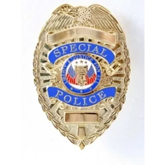 Special Police Officer Shield Breast Badge Gold