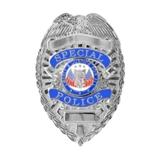 Special Police Officer Shield Breast Badge Silver