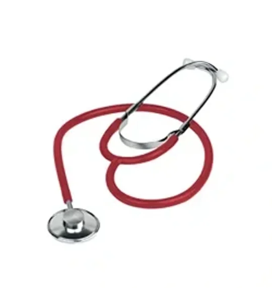 EMS Single Head Lightweight Stethoscope Red