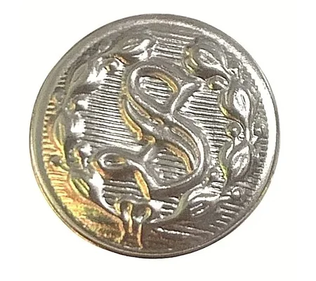 Replacement Cap Hat S Button Silver Sheriff