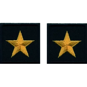 General Chief 1 Star Patch Pair Gold on Black