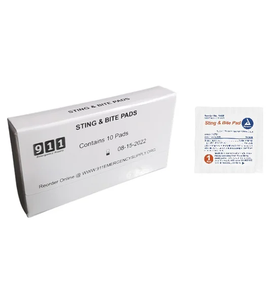 Kit Box Refill Sting & Bite Relief Pads