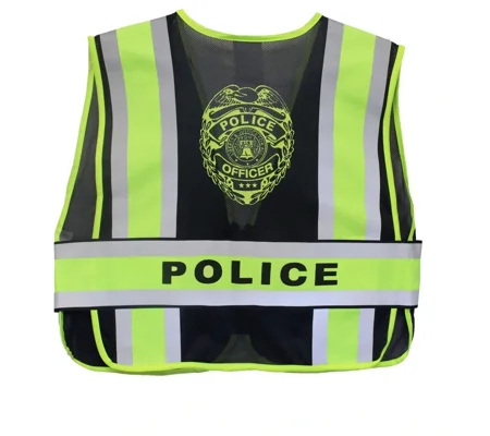 Reflective Vest Police Navy Sized with Logo